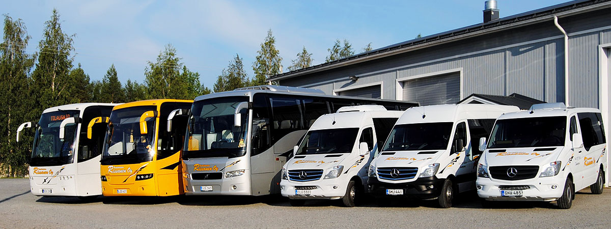 Henkiläkuljetus Rissanen Oy:n linja-autot ja pikkubussit